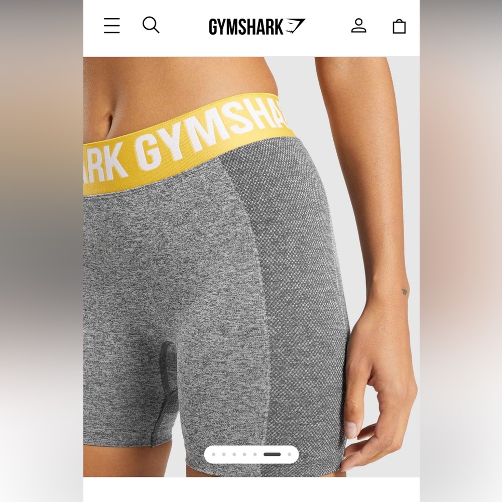 Gymshark Athletic Women’s Flex Shorts Yellow Charcoal size medium